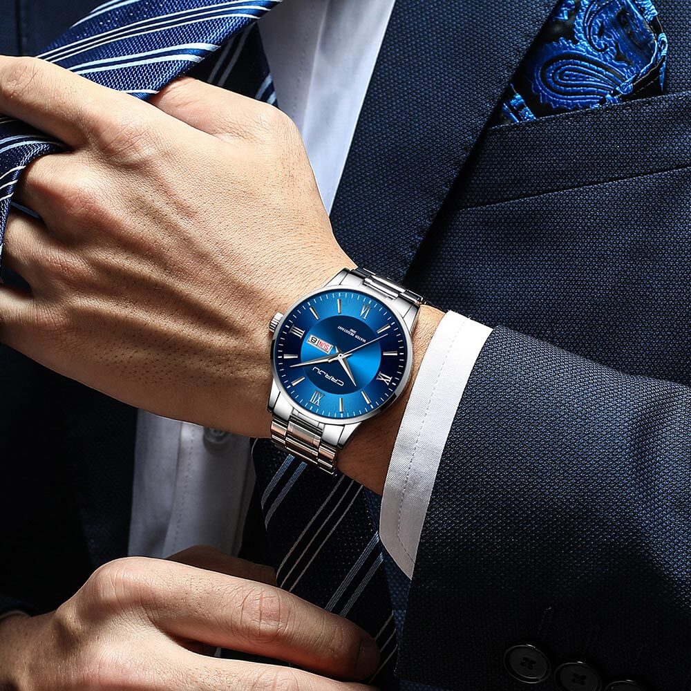 Lisslune | Men's Luxury Waterproof Sports Watch – Stainless Steel Quartz Chronograph