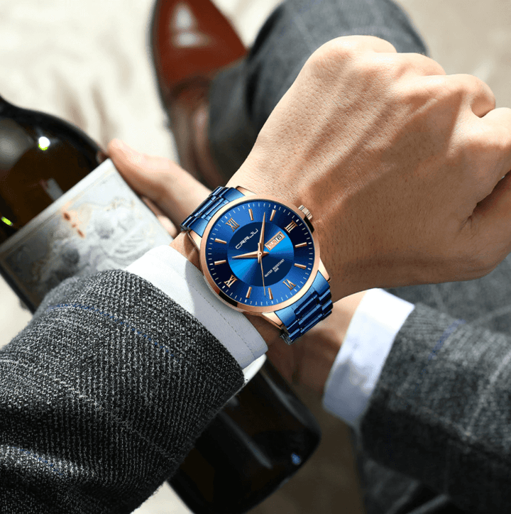 Lisslune | Men’s Stainless Steel Waterproof Sport Quartz Watch
