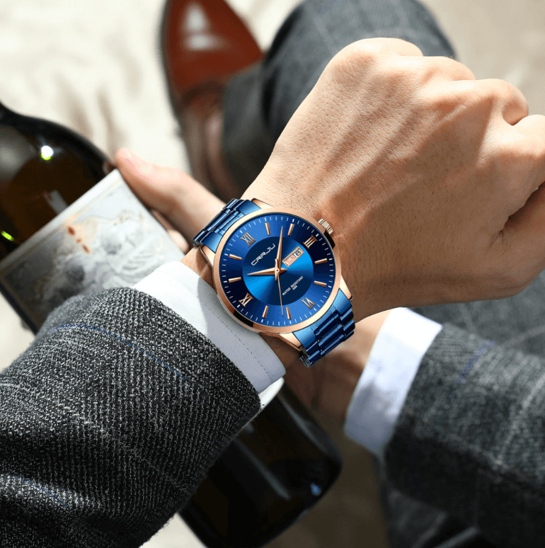 Lisslune | Men's Luxury Waterproof Sports Watch – Stainless Steel Quartz Chronograph