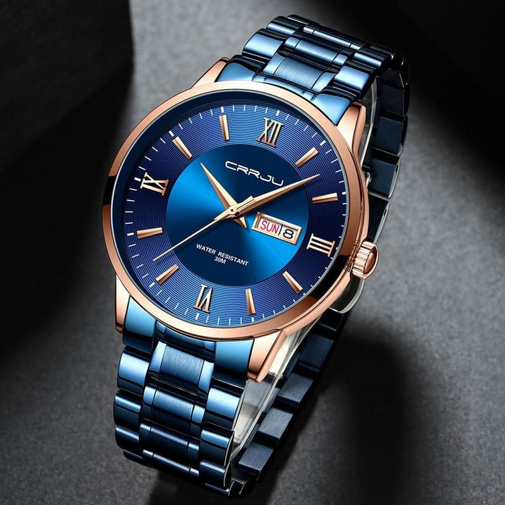 Lisslune | Men’s Stainless Steel Waterproof Sport Quartz Watch