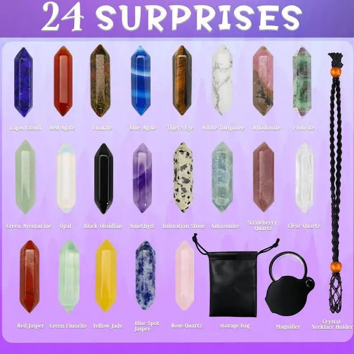 Lisslune | CRYSTAL ADVENT CALENDAR 2025 – 24 Unique Crystals for a Magical Christmas Countdown