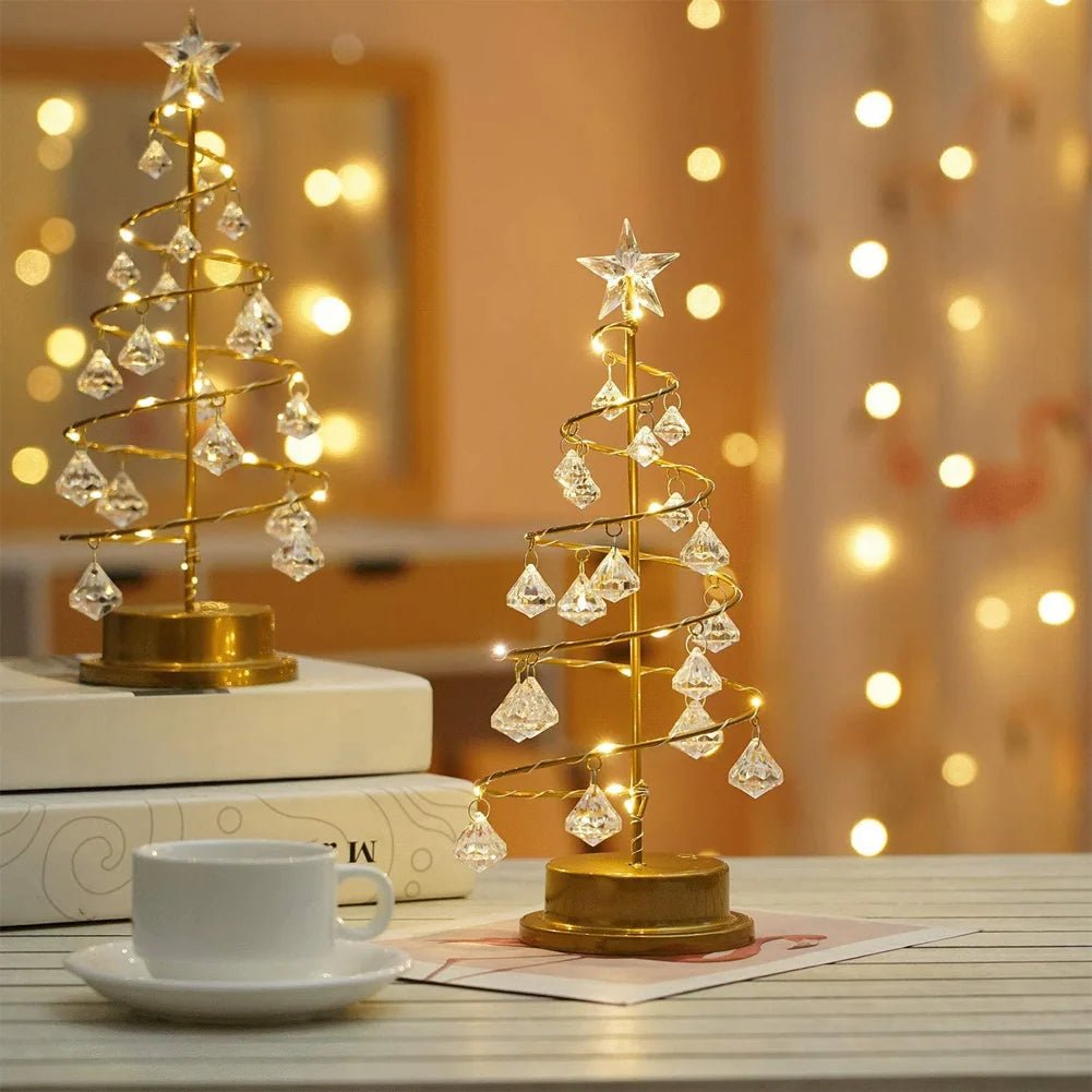 Lisslune | Crystal Christmas Tree LED Lamp – Sparkling Christmas, Valentine’s, or Birthday Decor for a Dreamy Bedroom Glow