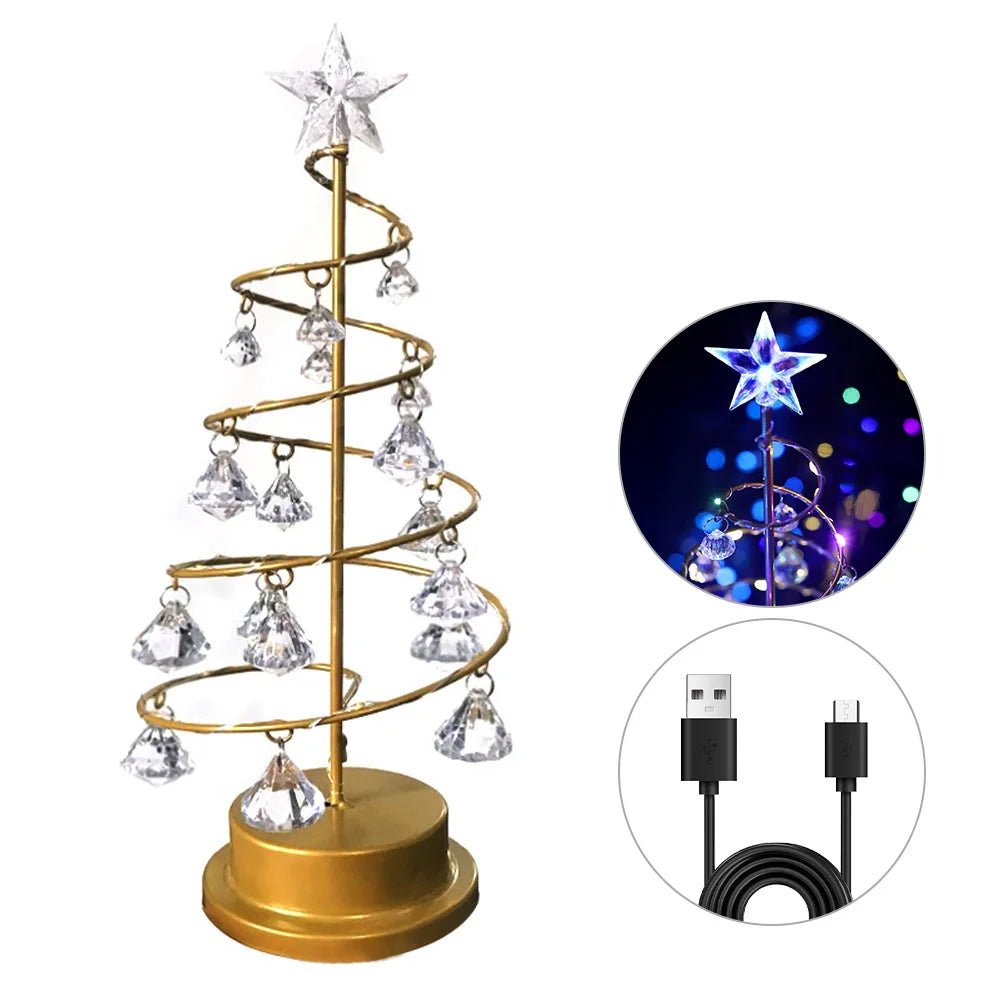 Lisslune | Crystal Christmas Tree LED Lamp – Sparkling Christmas, Valentine’s, or Birthday Decor for a Dreamy Bedroom Glow