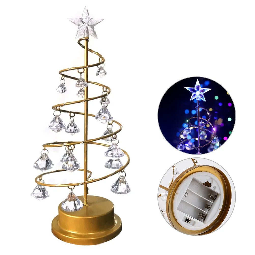 Lisslune | Crystal Christmas Tree LED Lamp – Sparkling Christmas, Valentine’s, or Birthday Decor for a Dreamy Bedroom Glow