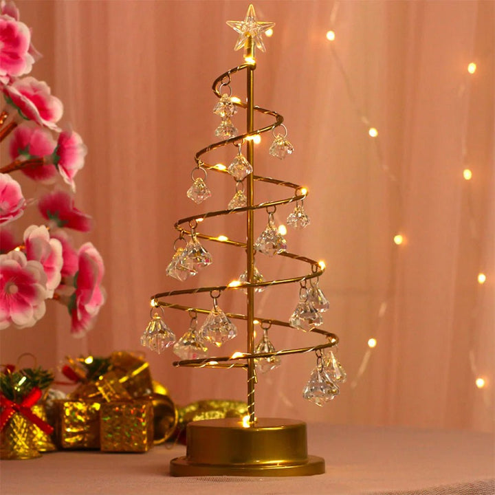 Lisslune | Crystal Christmas Tree LED Lamp – Sparkling Christmas, Valentine’s, or Birthday Decor for a Dreamy Bedroom Glow