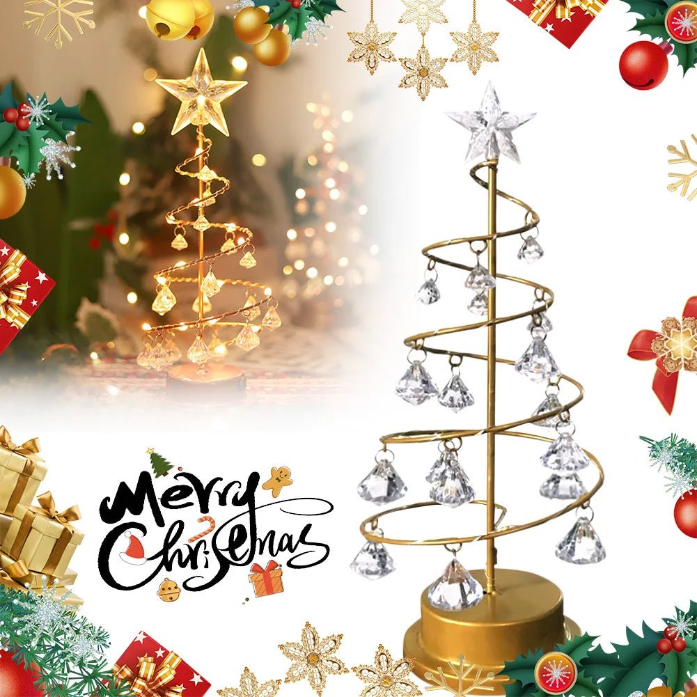Lisslune | Crystal Christmas Tree LED Lamp – Sparkling Christmas, Valentine’s, or Birthday Decor for a Dreamy Bedroom Glow
