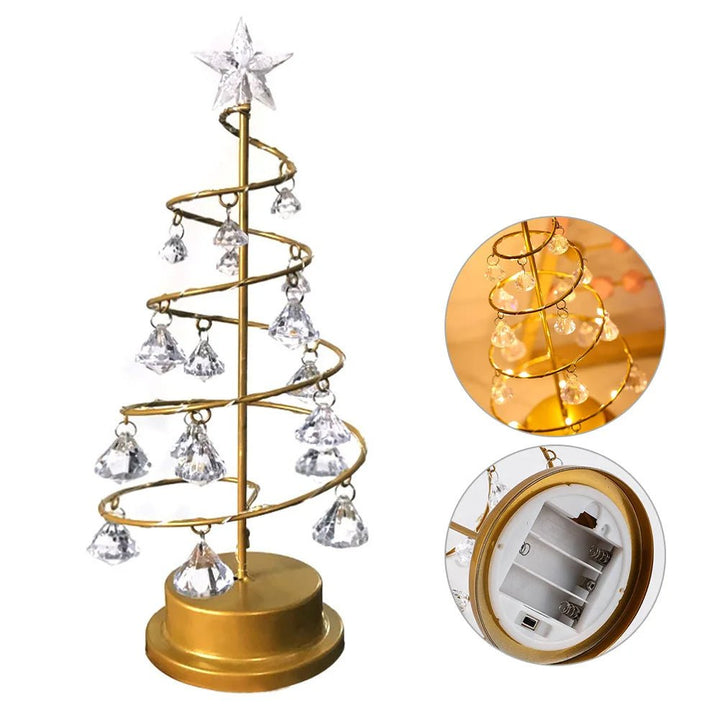 Lisslune | Crystal Christmas Tree LED Lamp – Sparkling Christmas, Valentine’s, or Birthday Decor for a Dreamy Bedroom Glow