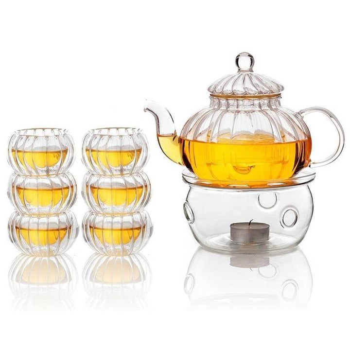 Lisslune | Crystal Clear Glass Teapot Set