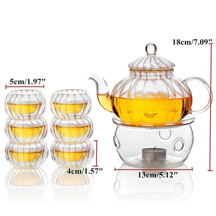 Lisslune | Crystal Clear Glass Teapot Set
