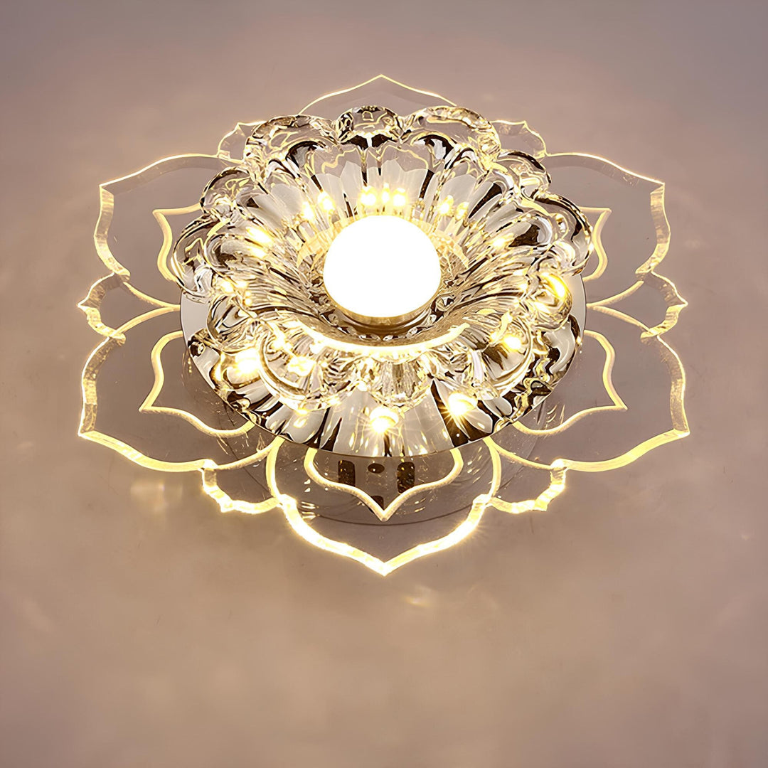 Lisslune | FloraGlow – Elegant Crystal Lamp with Flower Pattern and Enchanting Lighting