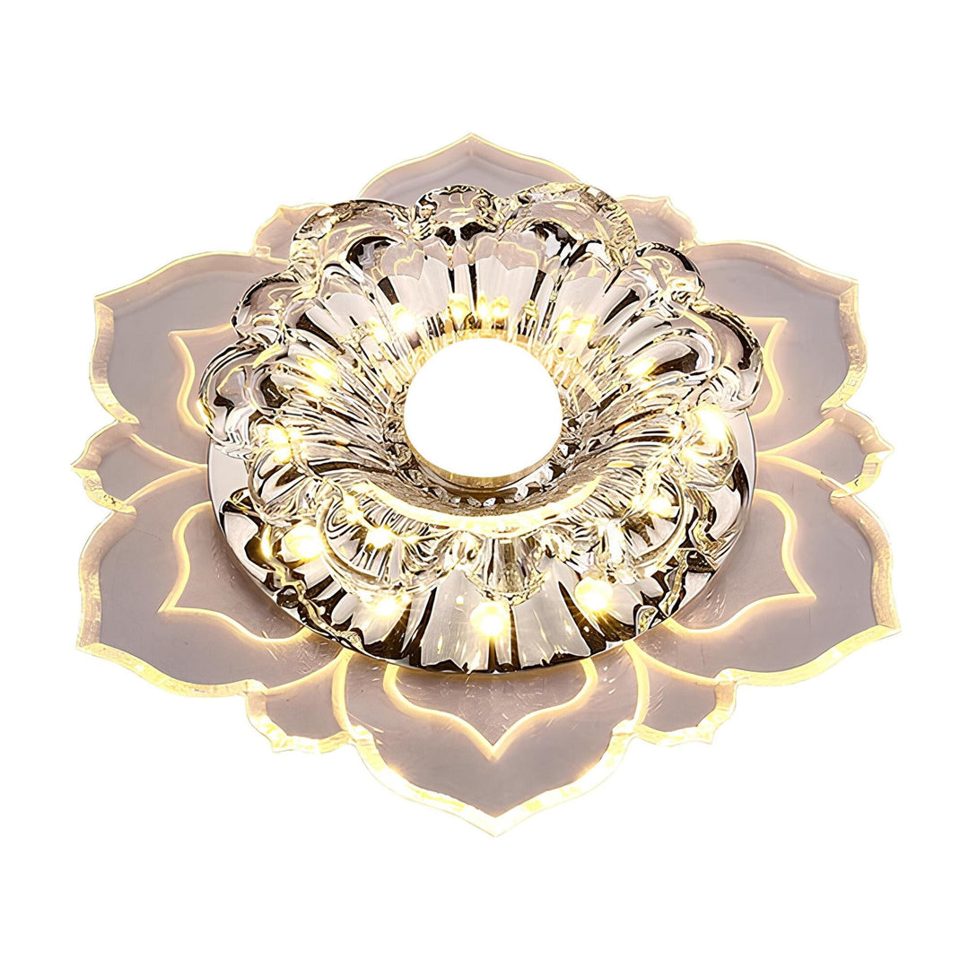 Lisslune | FloraGlow – Elegant Crystal Lamp with Flower Pattern and Enchanting Lighting
