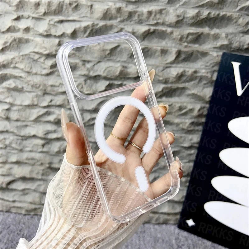 Lisslune | CrystalMag – Clear MagSafe Compatible Case for iPhone 11-17 Series