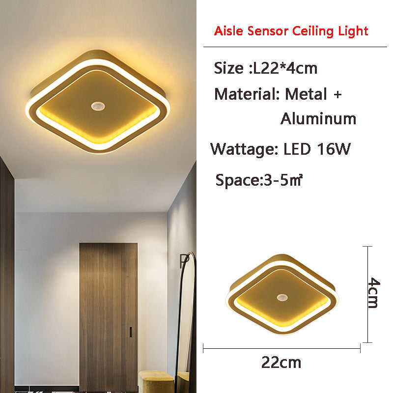 Lisslune | MotionGlide PIR Motion Sensor LED Ceiling Light | Smart Lighting | Energy Efficient | Perfect for Hallway & Bathroom