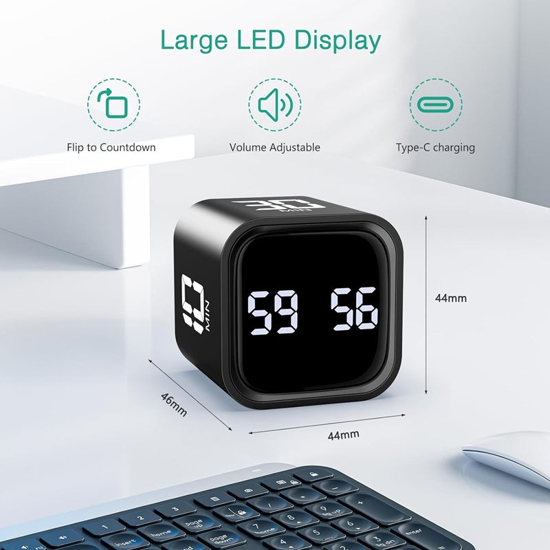 Lisslune | Smart Cube Timer with Gravity Sensing and LED Display