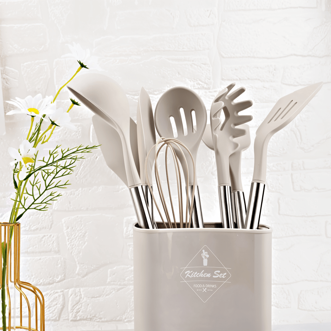 Lisslune | MEALMAKER SET – 12-Piece Silicone Kitchen Utensil Collection for Non-Stick Cooking