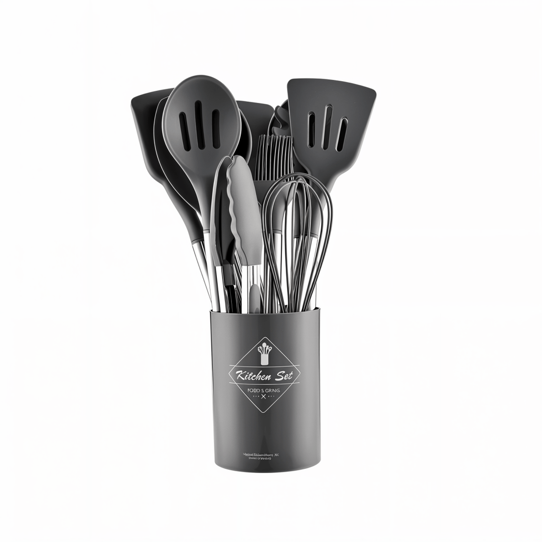 Lisslune | MEALMAKER SET – 12-Piece Silicone Kitchen Utensil Collection for Non-Stick Cooking