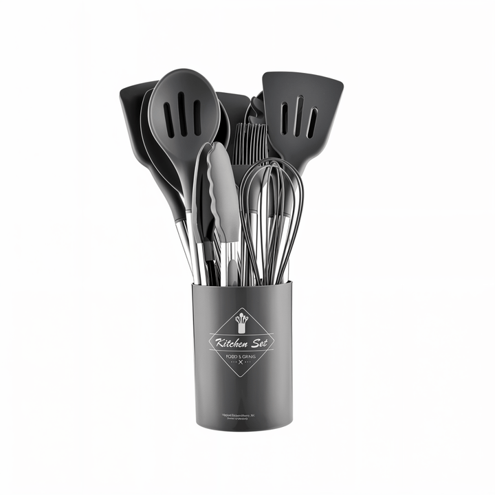 Lisslune | MEALMAKER SET – 12-Piece Silicone Kitchen Utensil Collection for Non-Stick Cooking