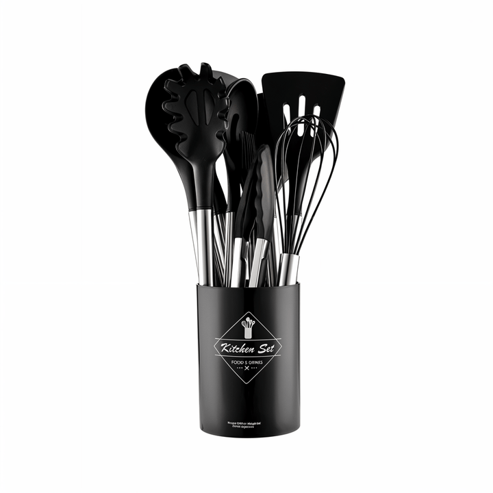 Lisslune | MEALMAKER SET – 12-Piece Silicone Kitchen Utensil Collection for Non-Stick Cooking