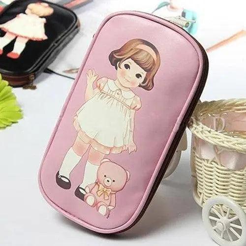 Lisslune | Chic Cartoon Doll Girl Cosmetic Organizer Bag