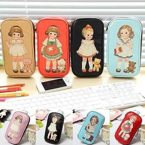 Lisslune | Chic Cartoon Doll Girl Cosmetic Organizer Bag