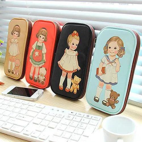 Lisslune | Chic Cartoon Doll Girl Cosmetic Organizer Bag
