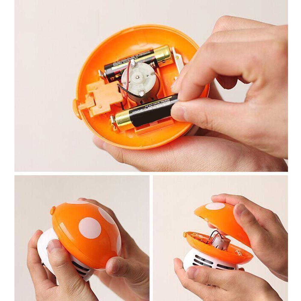 Lisslune | Charming mushroom-shaped mini vacuum cleaner - Cute and portable cleaning companion for home, office, and vehicle