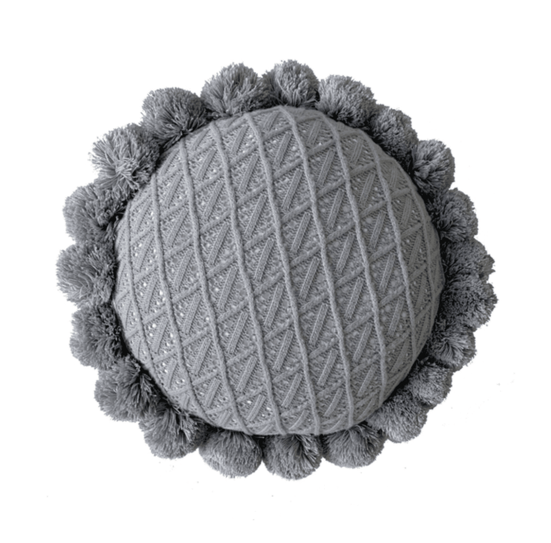 Lisslune | Sweet Pom Pom Tassel Round Cushion