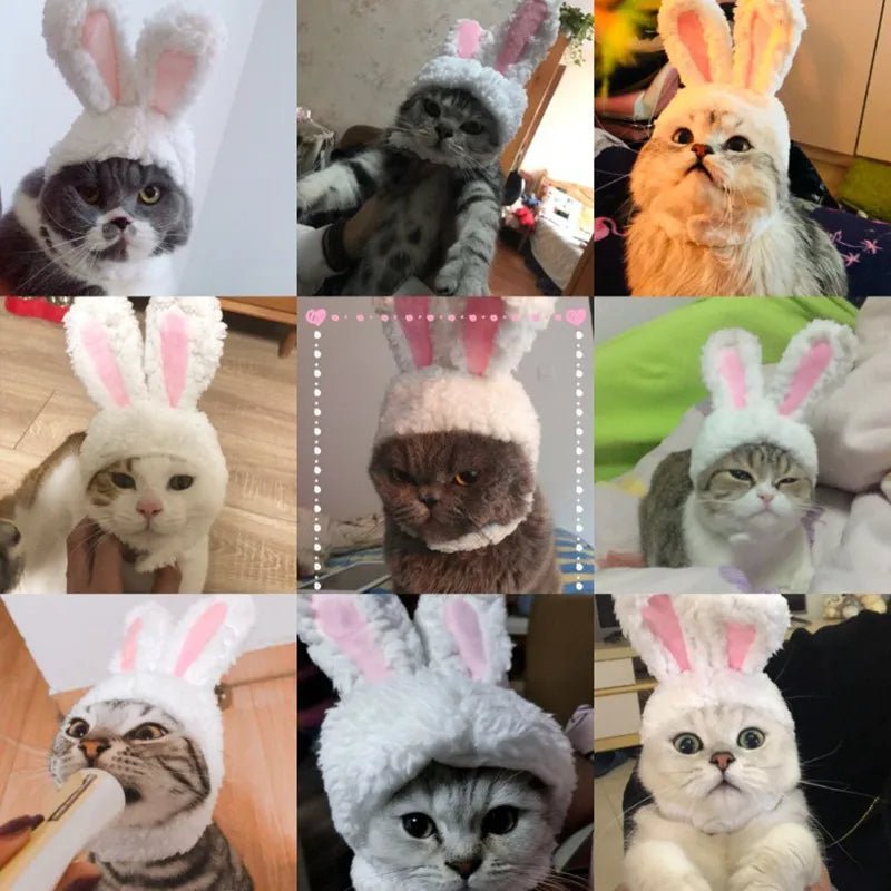 Lisslune | Cute Rabbit Hat for Pets – Perfect for New Year & Christmas Cosplay, Party Photo Props
