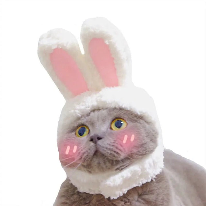 Lisslune | Cute Rabbit Hat for Pets – Perfect for New Year & Christmas Cosplay, Party Photo Props