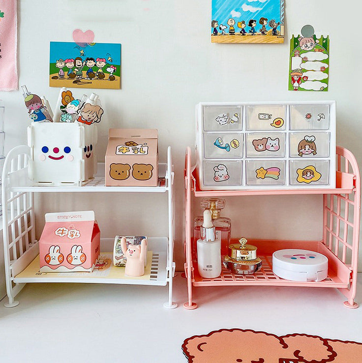 Rynx | Kawaii Two-Tier Desk Shelf