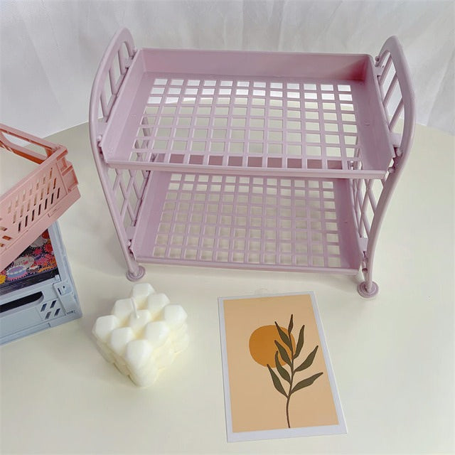 Rynx | Kawaii Two-Tier Desk Shelf