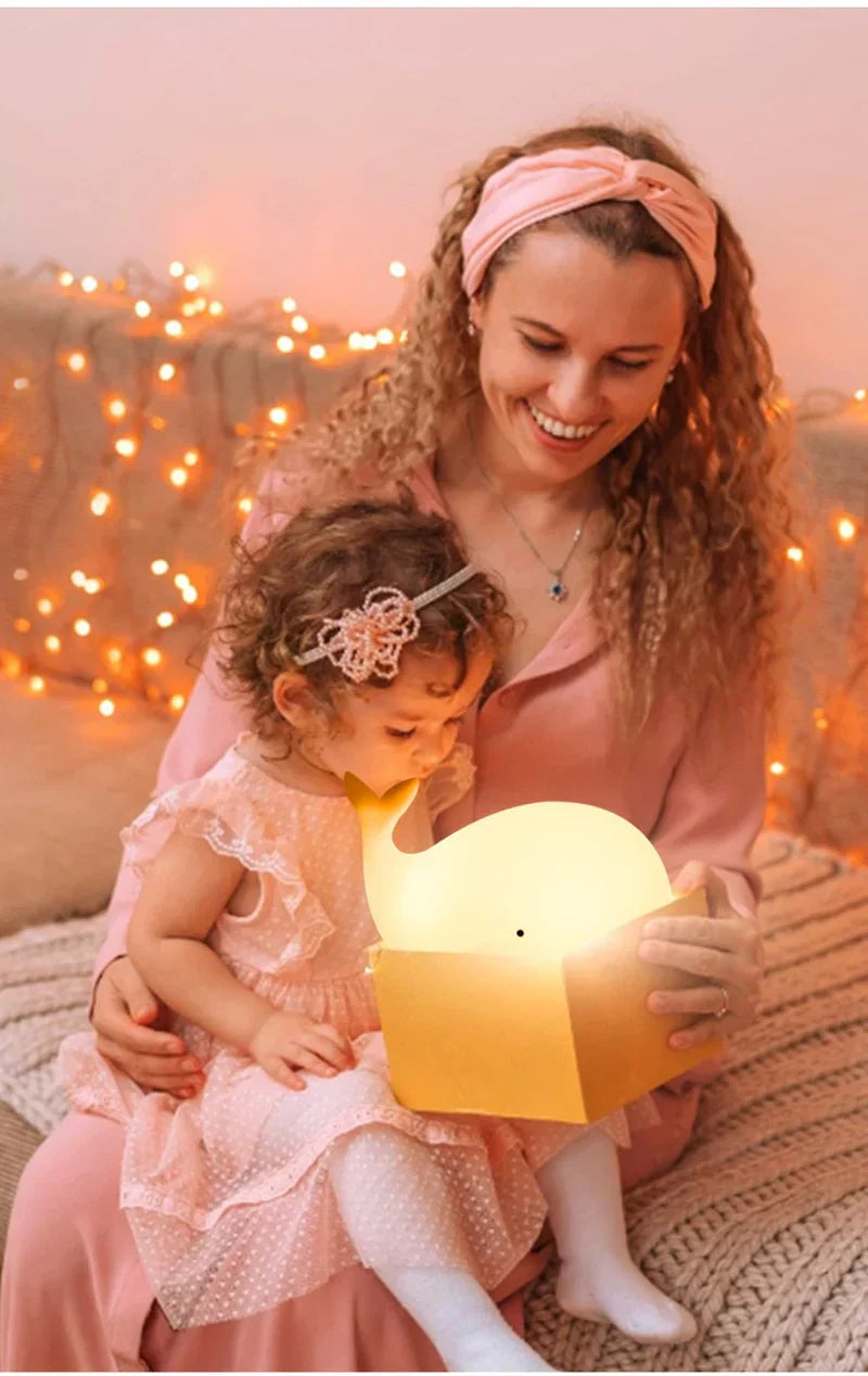 Lisslune | Cute Whale Night Light with Colour Change - GlowWhale