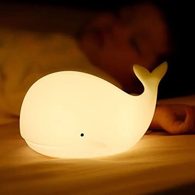 Lisslune | Cute Whale Night Light with Colour Change - GlowWhale