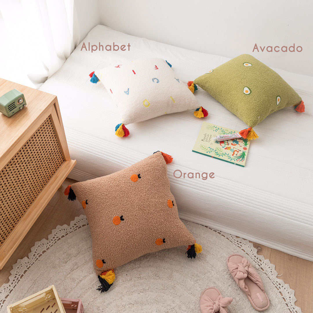 Rynx Cute Embroidered Children's Room Pillow