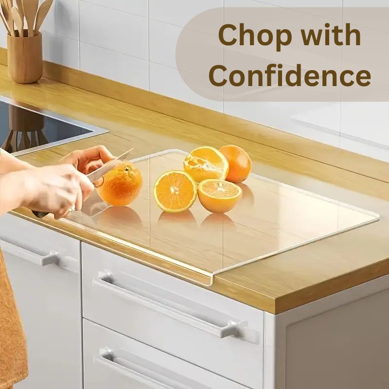 Lisslune | Clear Cutting Board with Counter Lip