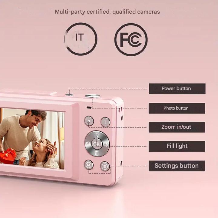 Lisslune | Vintage Digital Camera – Snapora | Retro Style Compact Camera with 1080p HD