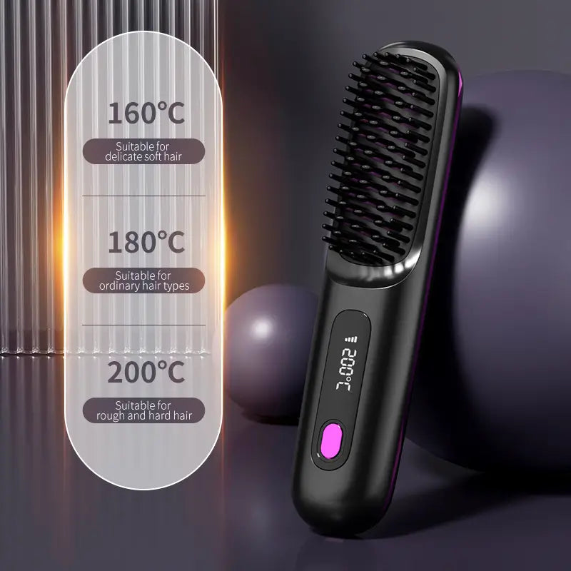 Lisslune | Portable Hair Styling Brush | Smooth & Healthy Hair Anytime, Anywhere