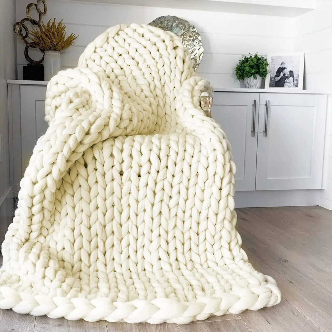 Lisslune | Thick Line Sofa Knitted Blanket