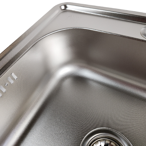Lisslune | Single Basin Kitchen Sink Micro Len 48x48 + Trap