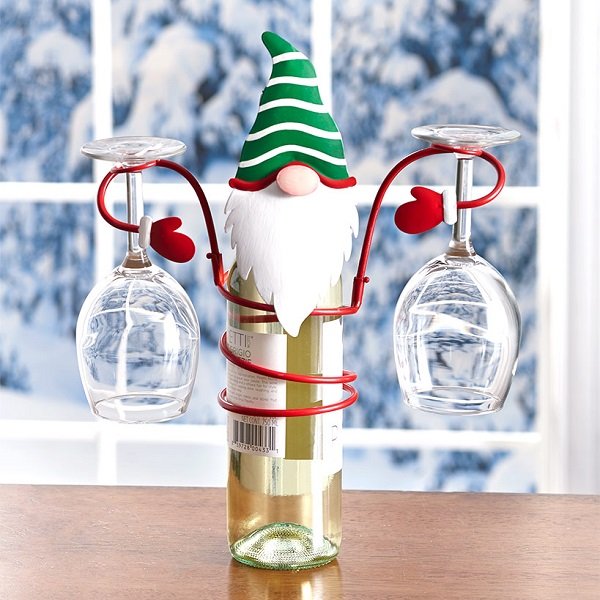 Lisslune | Holiday Wine Bottle & Glass Holders - Christmas decoration