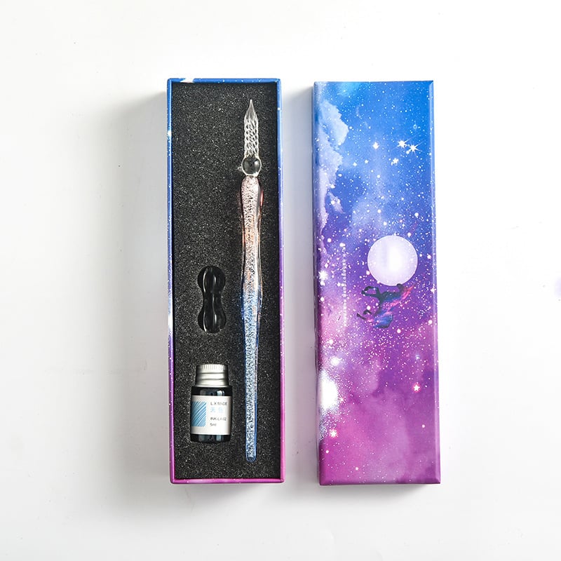 Lisslune | Calligraphy Glass Dip Pen Ink Set