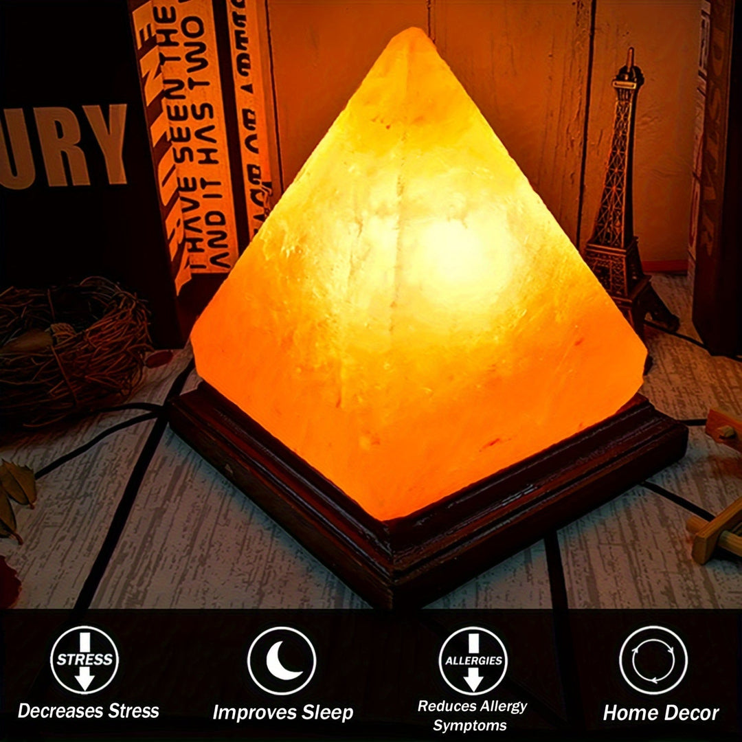 Lisslune | Salt lamp - Handcrafted Himalayan salt lamp with 8-color changing LED, USB powered