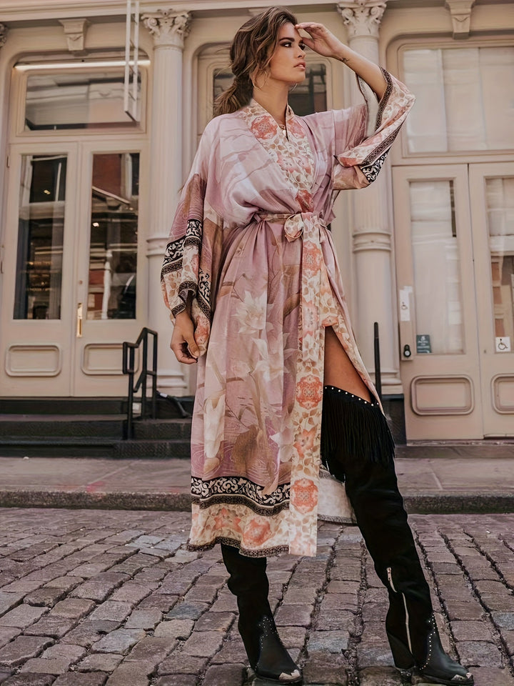 Lisslune | Bedruckter, Vom Kimono Inspirierter, Stylischer Strandüberwurf