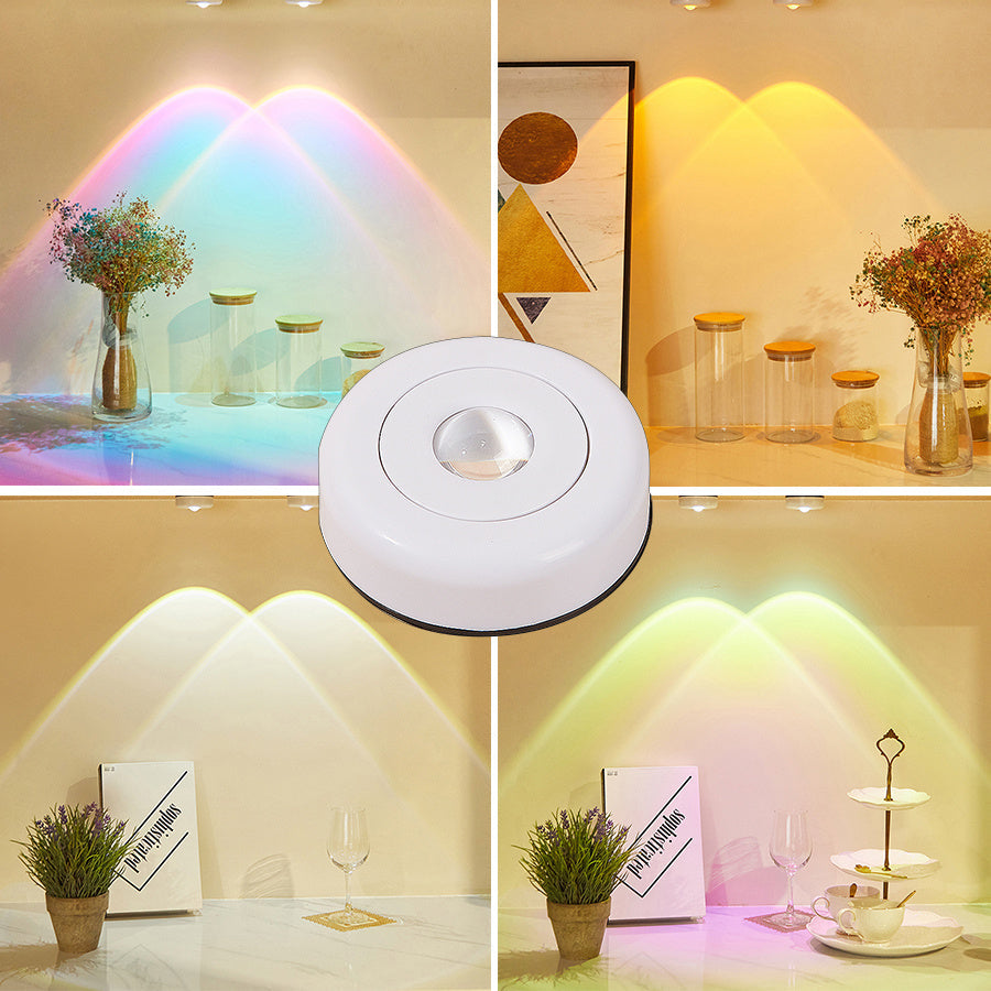 Lisslune | LED Lamps Wireless Wardrobe Kitchen Lights Under Furniture Battery Powered Sunset Night Light Wall Lamp Bedroom Decoration Closet