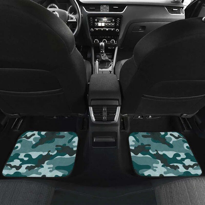 Lisslune | Forest Green Camouflage Car Mats