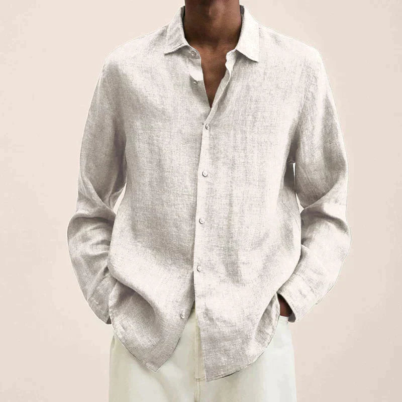 Lisslune | Linen Long Sleeve Shirt for Men