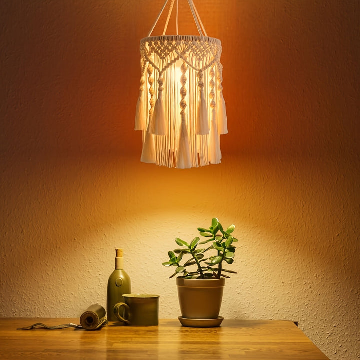 Lisslune | BohoGlow - Handwoven Macrame Pendant Light