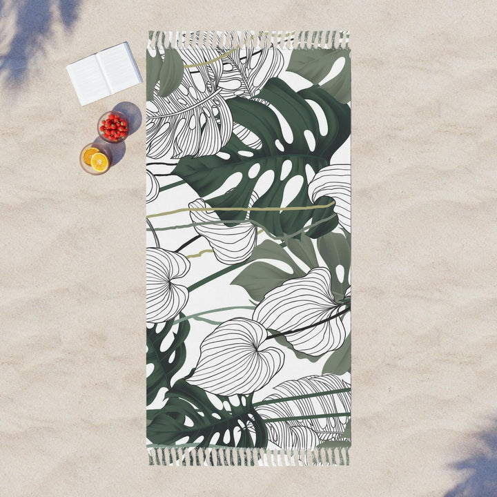 Lisslune | Lively Bohemian Beach Wrap with Colorful Tassel Accents