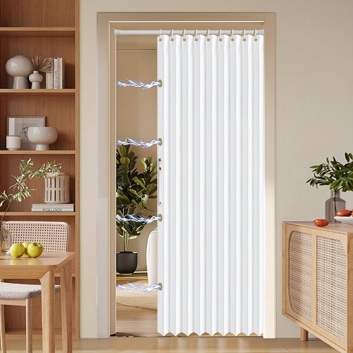 Lisslune | Colorful Magnetic Folding Door Curtain – Easy Setup, Space-Saving Divider for Home and Business – Vibrant Artistic Design, Machine Washable Polyester