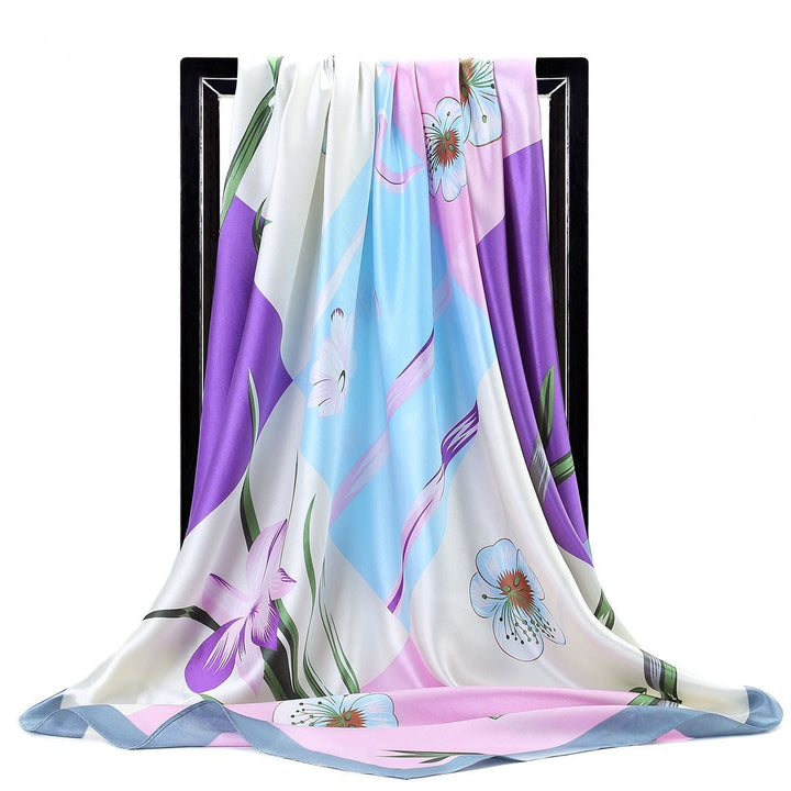 Lisslune | Large square scarf Simulation silk scarf All-match scarf Scarf